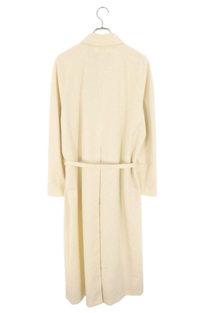 Fendi Off-White Belted Oversized Sequin-Lined Coat Size 40