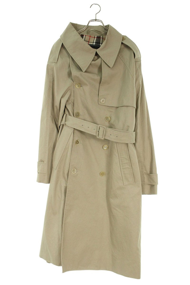 Balenciaga Oversized Cotton Trench Coat Beige Size XS