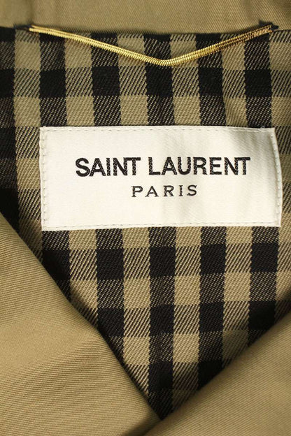 Saint Laurent Paris Belted Trench Coat Khaki Size 34
