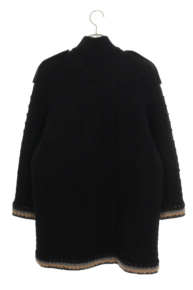 Chanel Cocomark Button Wool Cashmere Knit Coat Size 36