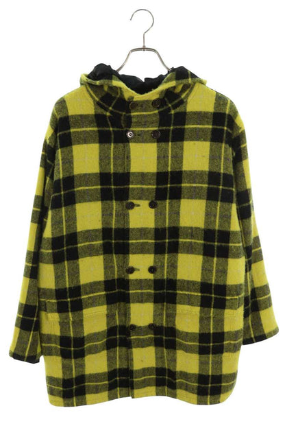 Vintage TAOCOMMEdesGARCONS Checked Hooded Coat Yellow Size M