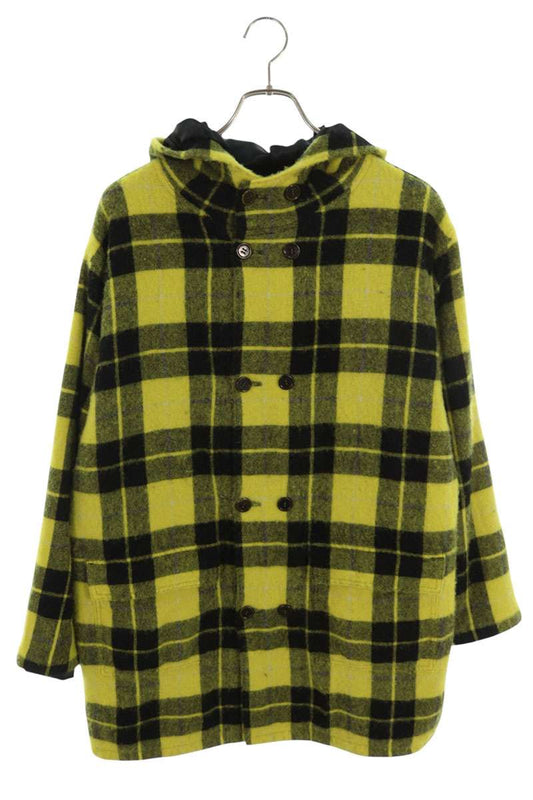 Vintage TAOCOMMEdesGARCONS Checked Hooded Coat Yellow Size M