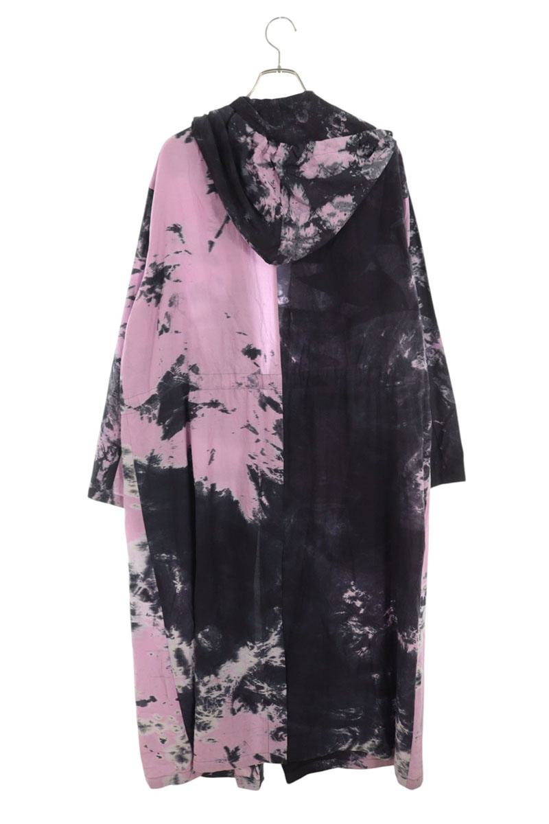 Yohji Yamamoto 25SS Printed Hooded Coat Purple Size 2