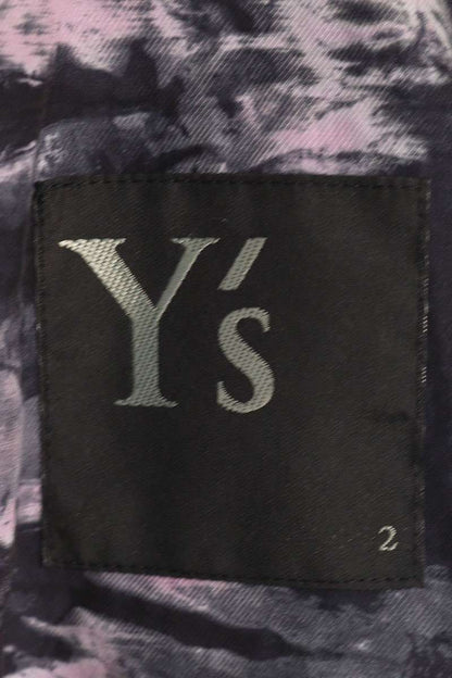 Yohji Yamamoto 25SS Printed Hooded Coat Purple Size 2