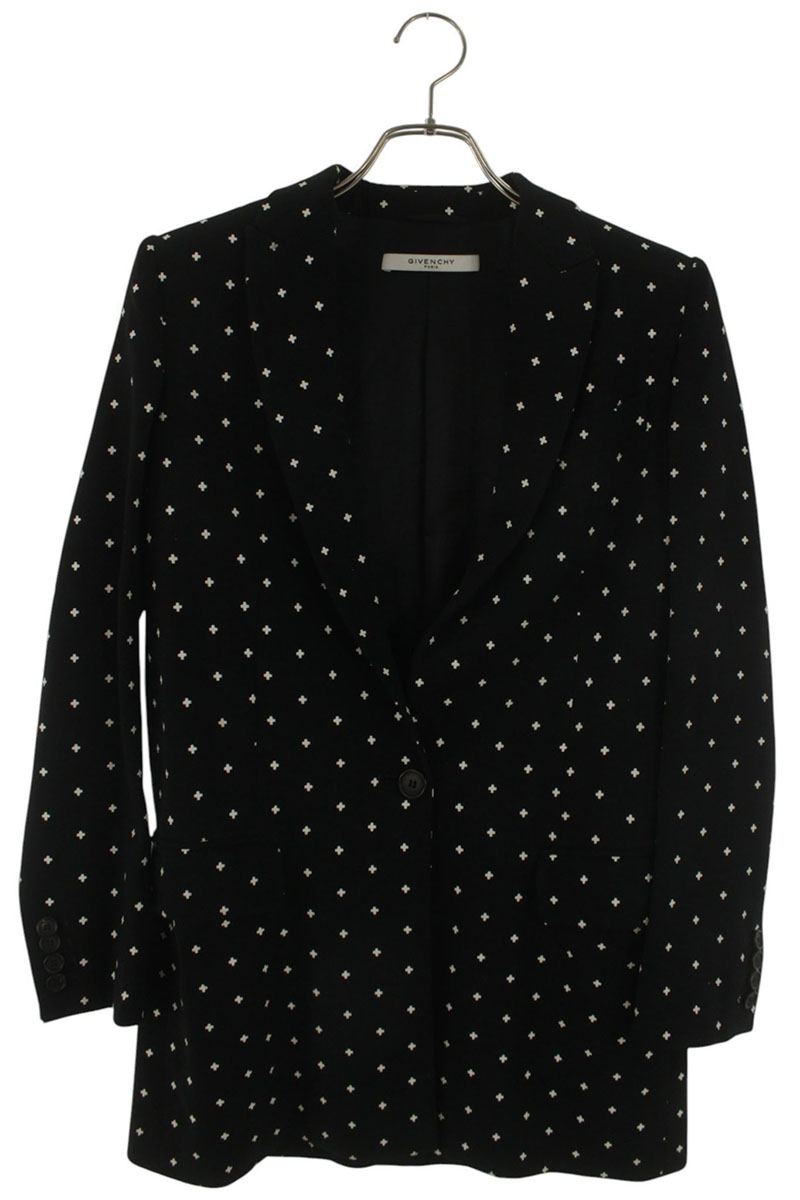 Givenchy Patterned Chesterfield Coat Black/White Size 34