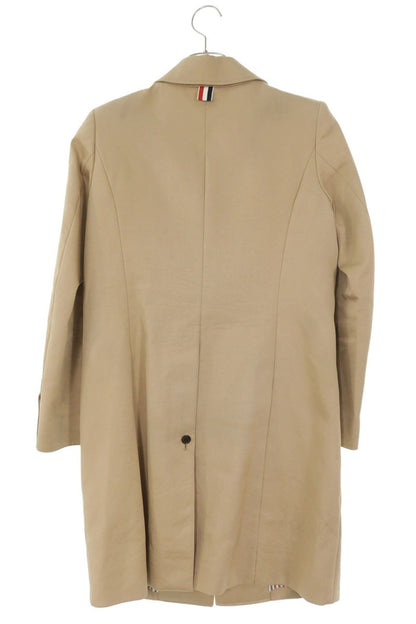 Thom Browne Beige Cotton Tricolor Balmacaan Coat Size 38