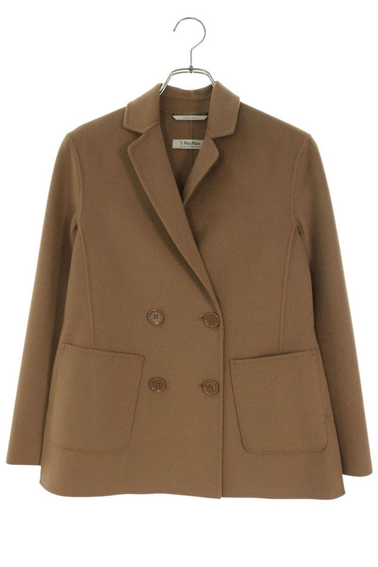 Vintage S Max Mara Pure Wool Short Coat Brown Size 34
