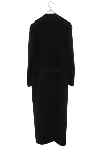 Vintage S Max Mara POLDO Pure Wool Belted Coat Black Size 36