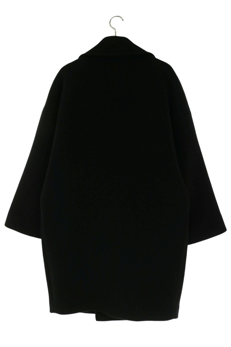 Saint Laurent Paris Black Wool Breasted Peacoat Size 38