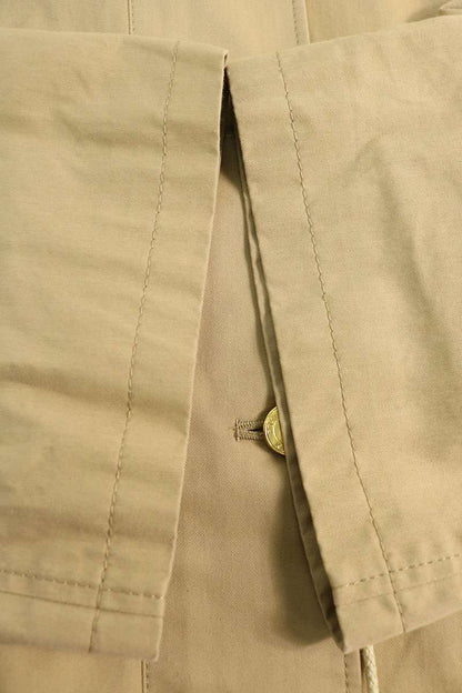 Vintage Beige Cotton Trapeze Spring Coat w/ Detachable Hood