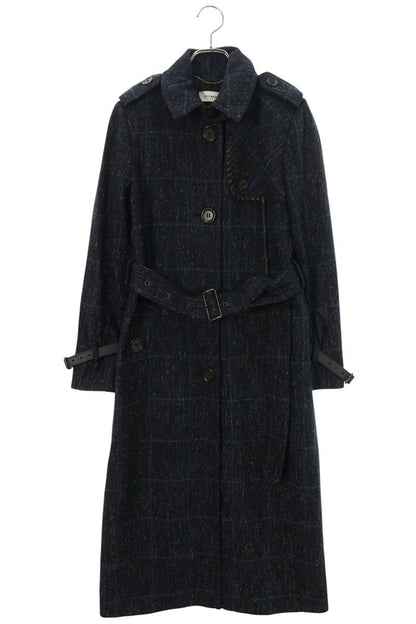COACH Belted Braided Wool Coat Navy Size 0