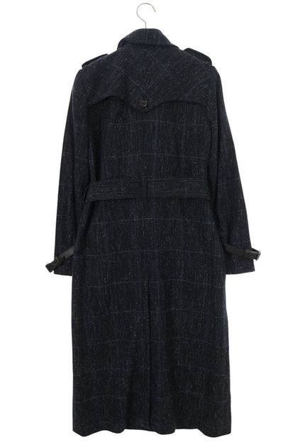 COACH Belted Braided Wool Coat Navy Size 0
