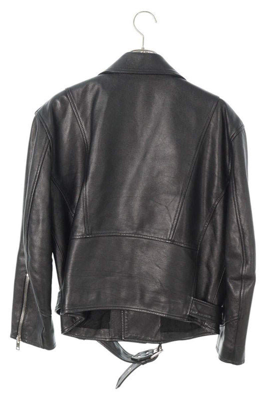 Celine Loose Biker Double Leather Jacket Size 36
