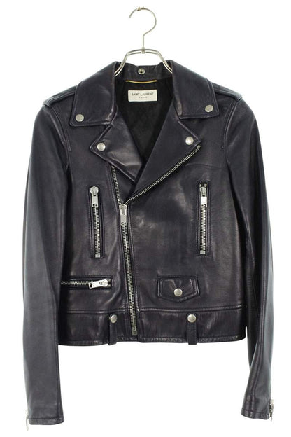Saint Laurent Paris L01 Navy Biker Jacket Size F34