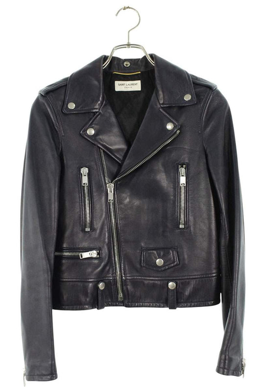 Saint Laurent Paris L01 Navy Biker Jacket Size F34