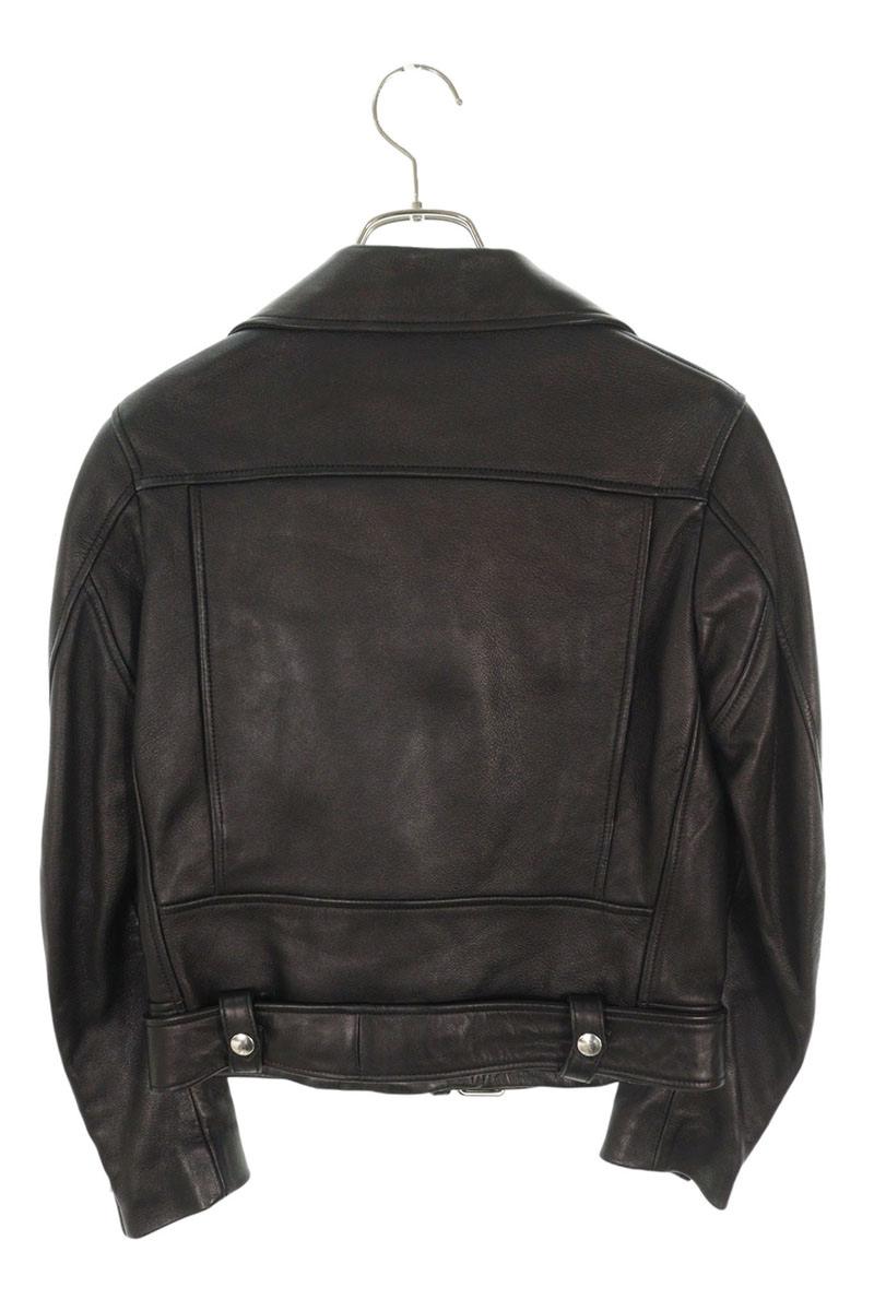 Acne Studios MOCK Black Lamb Double Rider Jacket Size 32