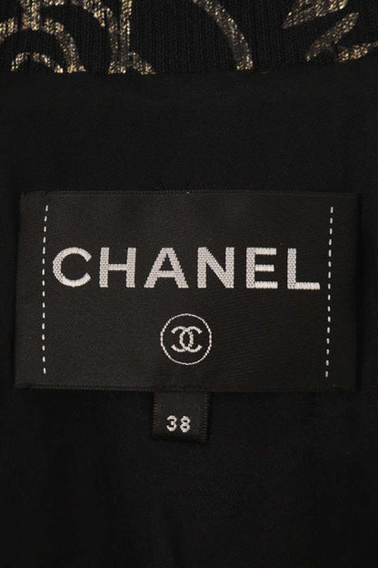 Chanel Métiers d'Art Black Gold Lambskin Jacket Size 38