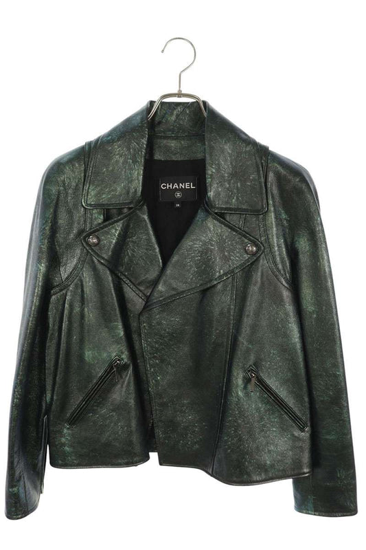 CHANEL FW17 Lambskin Biker Leather Jacket Size 38