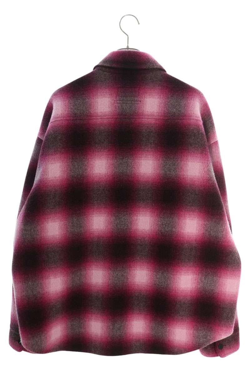 Balenciaga Checked Padded Shirt Blouson Pink & Black Size 36
