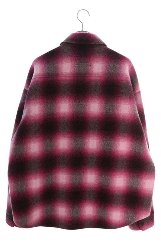 Balenciaga Checked Padded Shirt Blouson Pink & Black Size 36