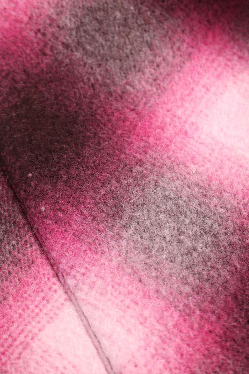 Balenciaga Checked Padded Shirt Blouson Pink & Black Size 36