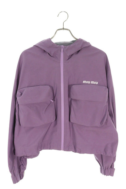 Miu Miu Purple Terra Tech Anorak Jacket ML1145 Size S
