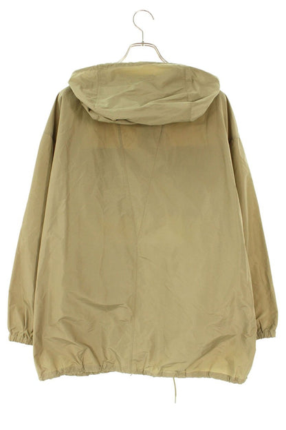 Miu Miu Khaki Logo Print Anorak Jacket Recycled Poly Size 36