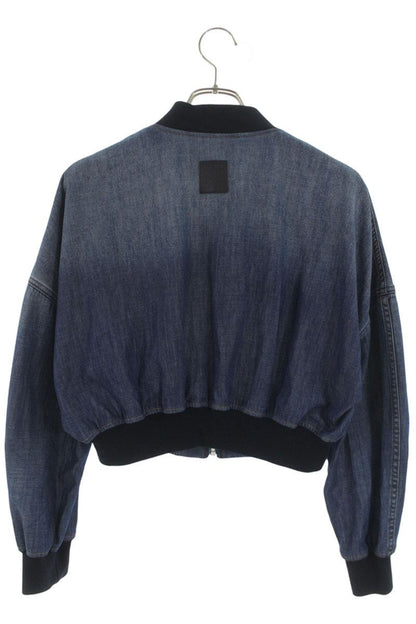 Loewe Indigo Drop Shoulder Denim Bomber Jacket Size 36