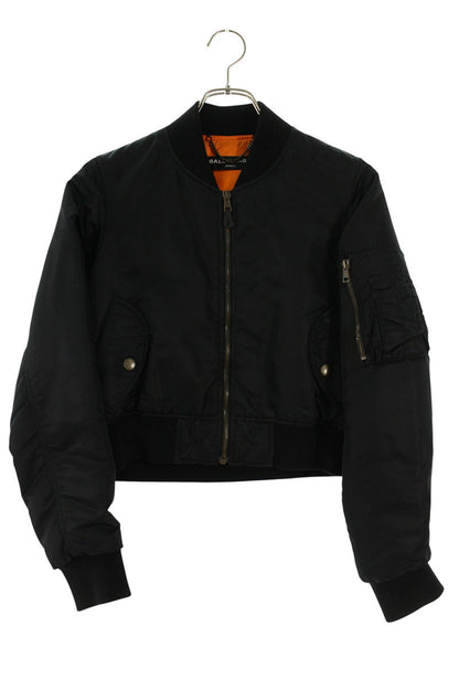 Balenciaga Black MA-1 Bomber Jacket Nylon Size 44