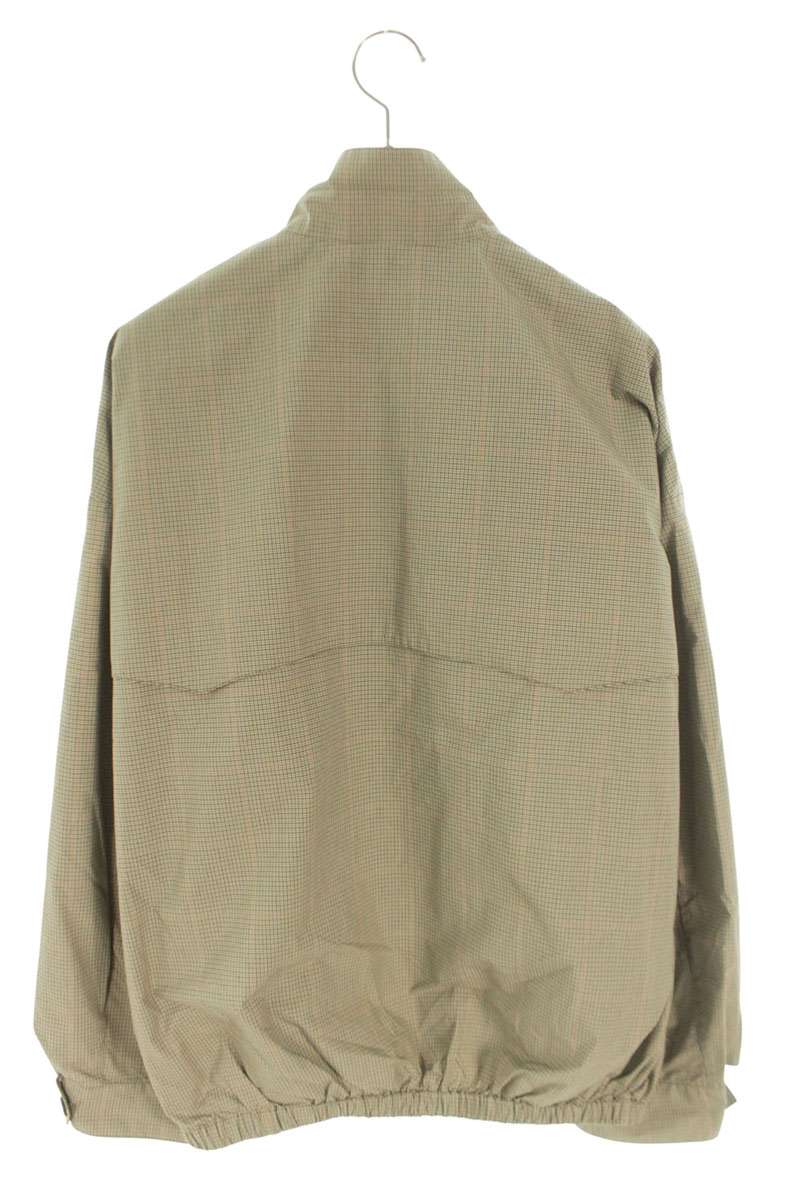 Miu Miu Logo Embroidery Check Blouson Beige Size 36