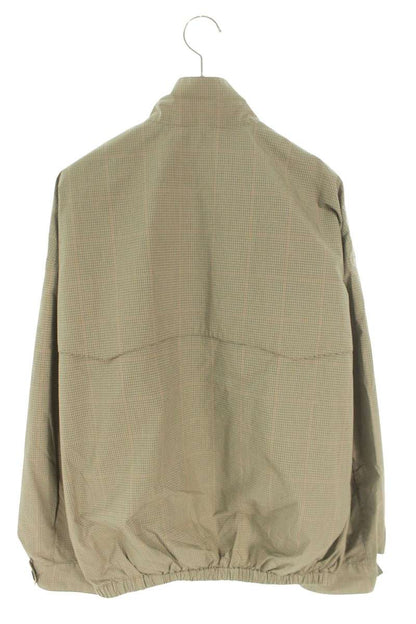 Miu Miu Logo Embroidery Check Blouson Beige Size 36