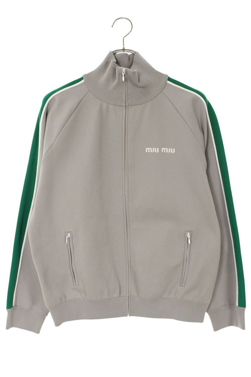Miu Miu 26SS Logo Embroidered Track Grey Green Size 40