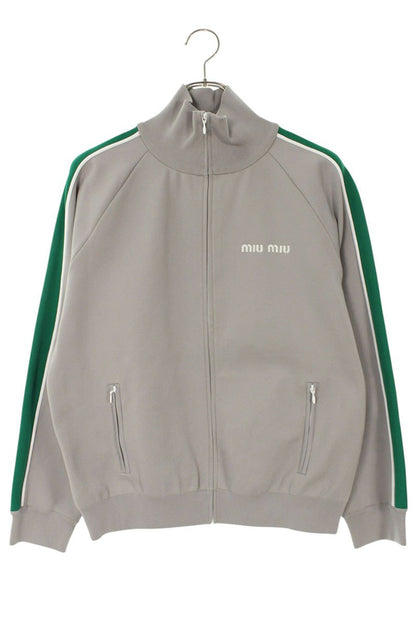 Miu Miu 26SS Logo Embroidered Track Grey Green Size 40