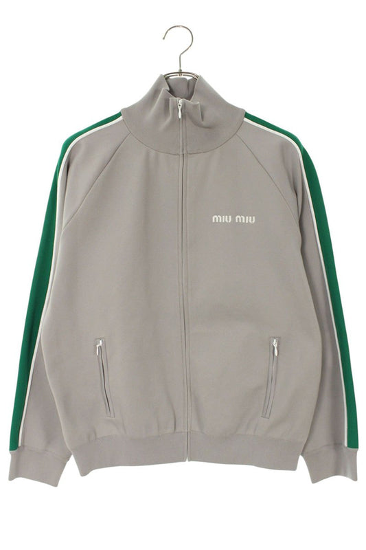 Miu Miu 26SS Logo Embroidered Track Grey Green Size 40