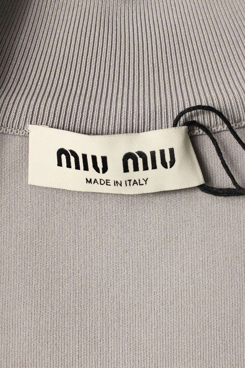 Miu Miu 26SS Logo Embroidered Track Grey Green Size 40