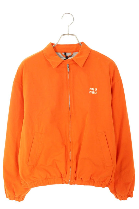 Miu Miu 26SS Washed Poplin Jacket Orange Size 40