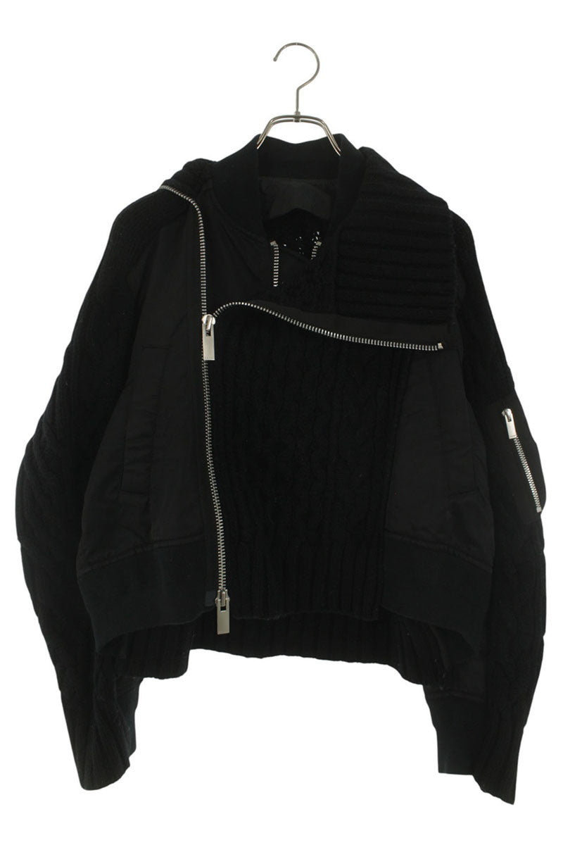 Sacai Hybrid Knit Jacket Black Size 3