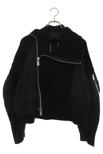 Sacai Hybrid Knit Jacket Black Size 3