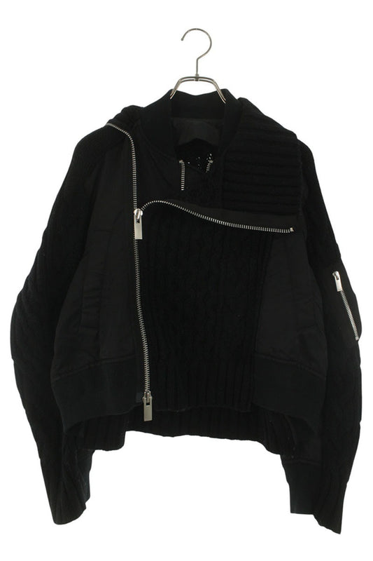 Sacai Hybrid Knit Jacket Black Size 3