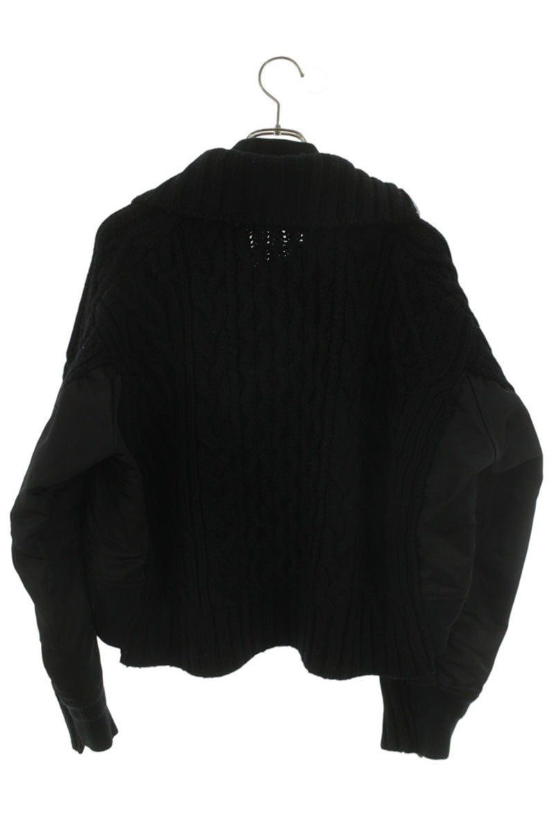 Sacai Hybrid Knit Jacket Black Size 3