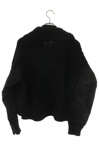 Sacai Hybrid Knit Jacket Black Size 3