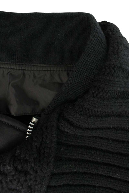 Sacai Hybrid Knit Jacket Black Size 3