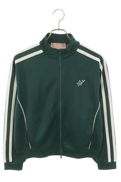 Vintage Star Embroidery Green Track Jacket Size S