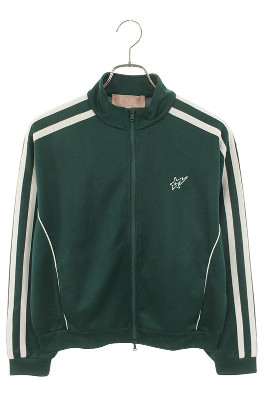 Vintage Star Embroidery Green Track Jacket Size S