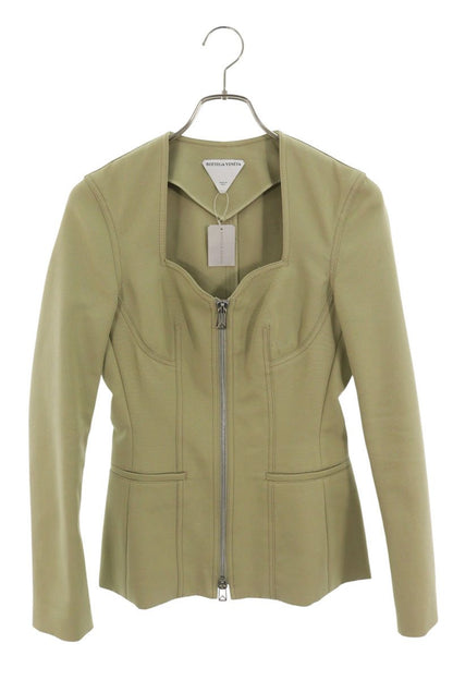 Bottega Veneta Double Cotton Canvas Khaki Jacket Size 36