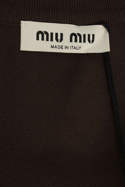 Miu Miu 26SS Brown Technical Yarn Zipped Blouson Size 40