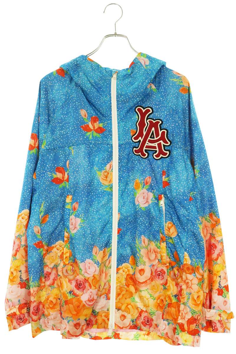 Gucci 18AW Comic Character Floral Print Blue Pink Size 38