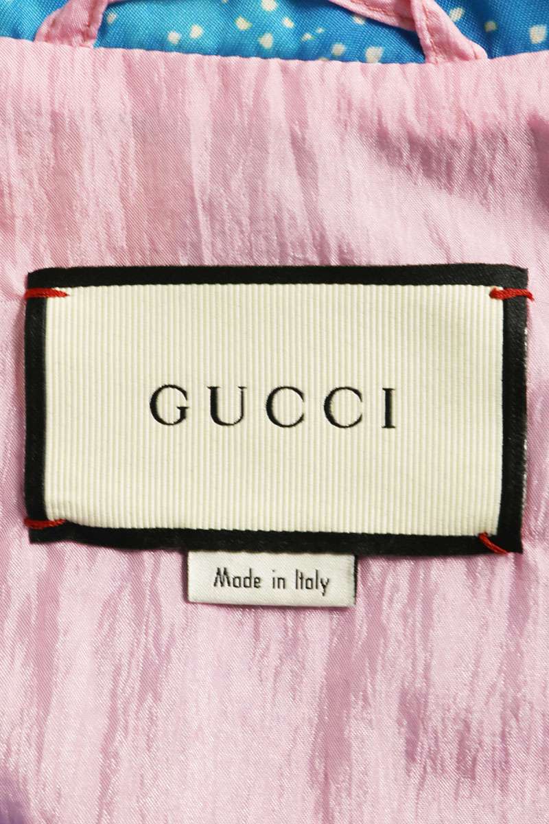 Gucci 18AW Comic Character Floral Print Blue Pink Size 38
