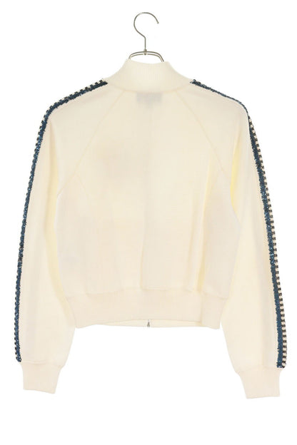 Chanel White Coco Mark Patch Blouson Jacket Size 38