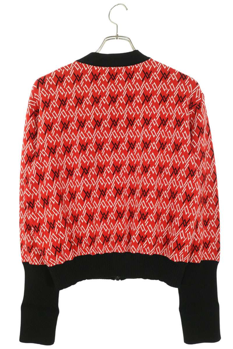 Louis Vuitton 18SS LV Pattern Rib Bomber Red Black Size L